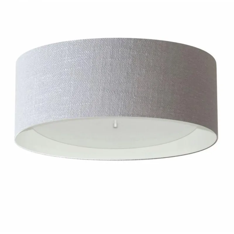 Plafon Para Sala De Jantar Cilíndrico Sj-3008 Cúpula Cor Cinza Branco - Vivare Brasil Iluminação