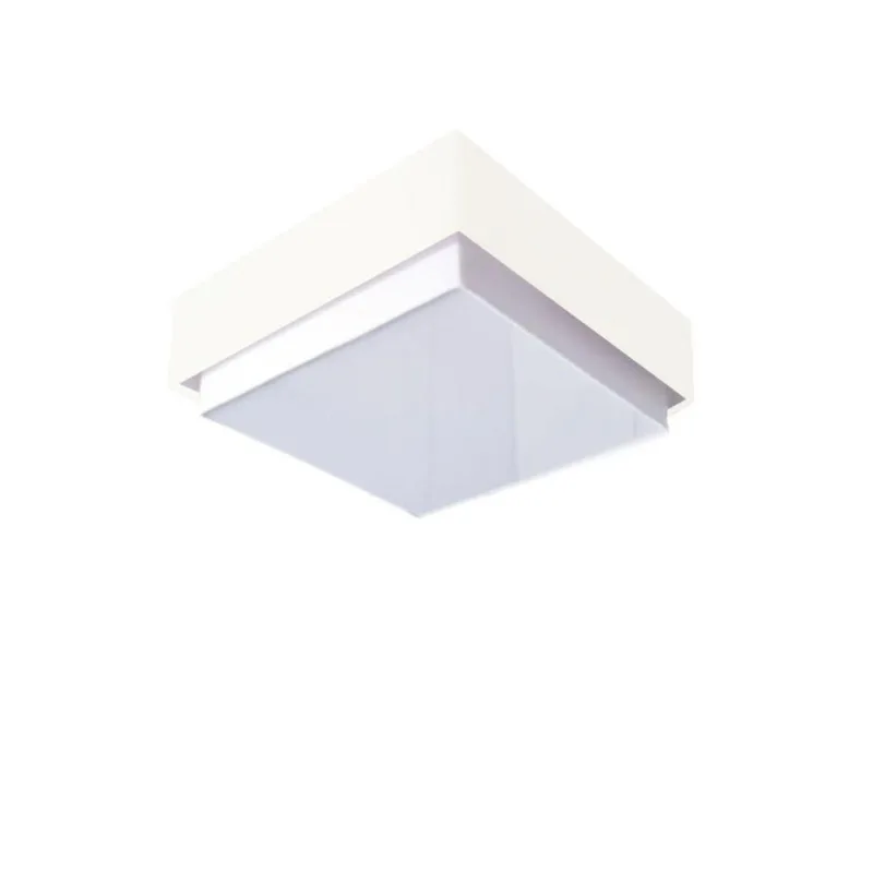 Plafon Quadrado Vivare Md-3089 Cúpula Em Tecido 40x40cm - Bivolt Branco 127/220v - Vivare Brasil Iluminação