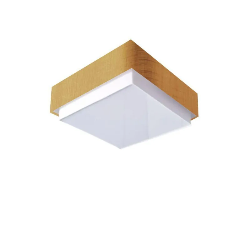 Plafon Quadrado Vivare Md-3089 Cúpula Em Tecido 40x40cm - Bivolt Palha 127/220v - Vivare Brasil Iluminação
