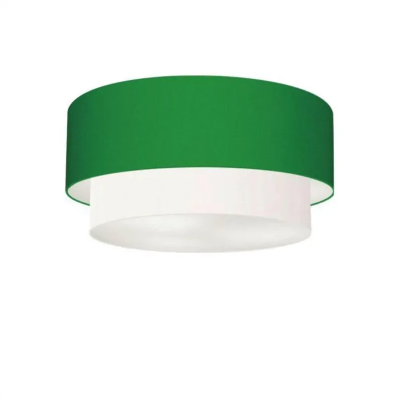 Plafon Para Corredor Cilíndrico Sc-3017 Cúpula Cor Verde Folha Branco - Vivare Brasil Iluminação