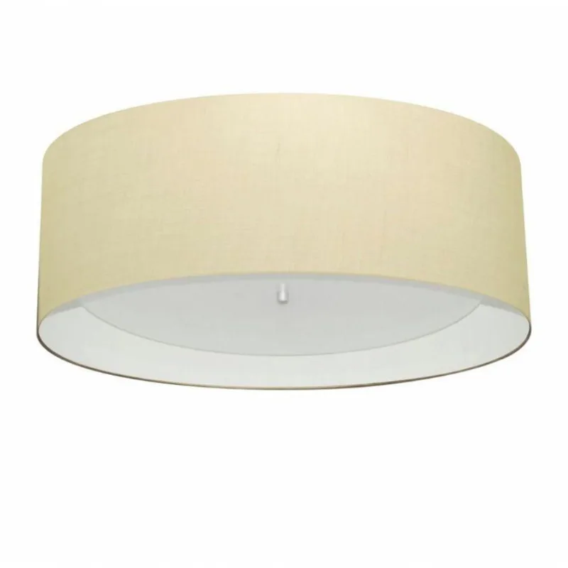 Plafon Para Dormitório Cilíndrico Sd-3008 Cúpula Cor Algodão Crú Branco - Vivare Brasil Iluminação