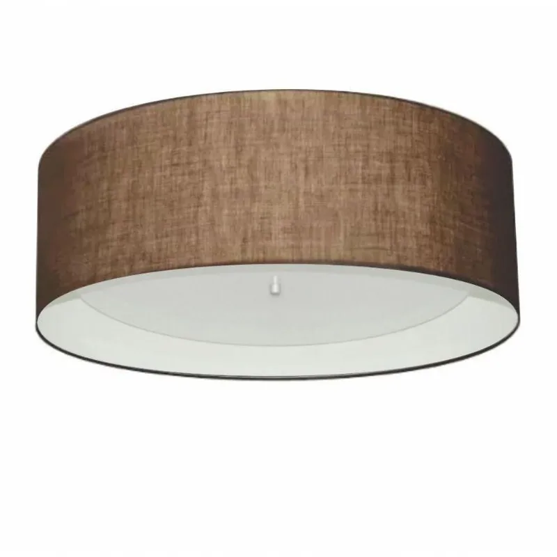 Plafon Para Dormitório Cilíndrico Sd-3008 Cúpula Cor Café Branco - Vivare Brasil Iluminação