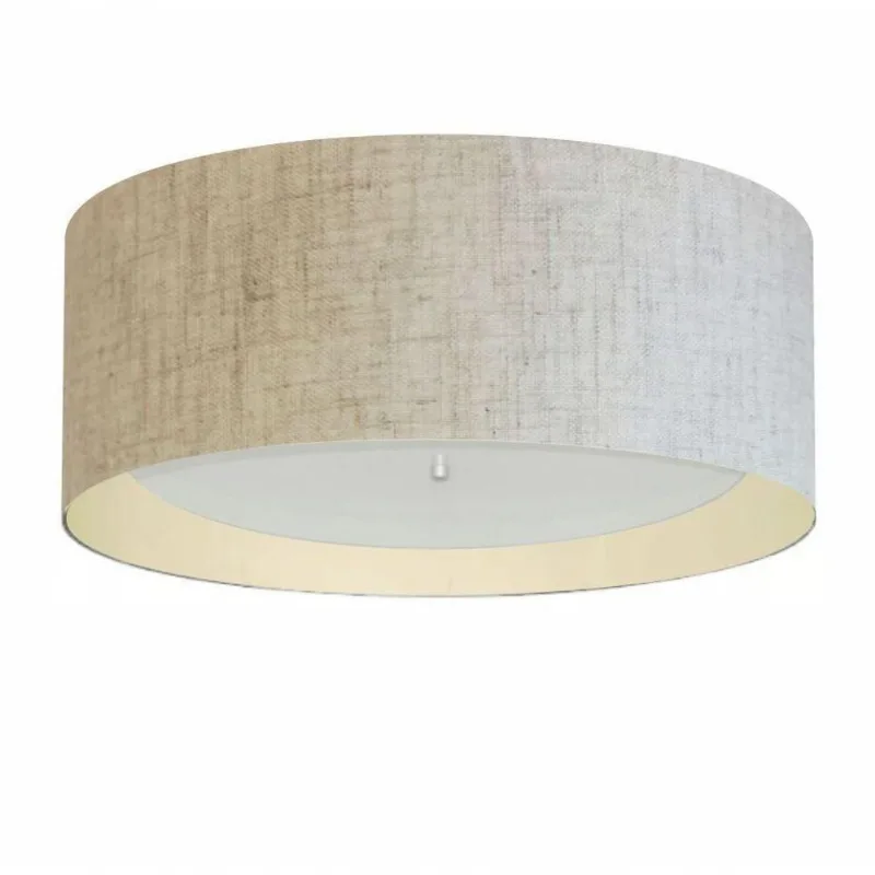 Plafon Para Dormitório Cilíndrico Sd-3008 Cúpula Cor Rústico Bege Bege - Vivare Brasil Iluminação
