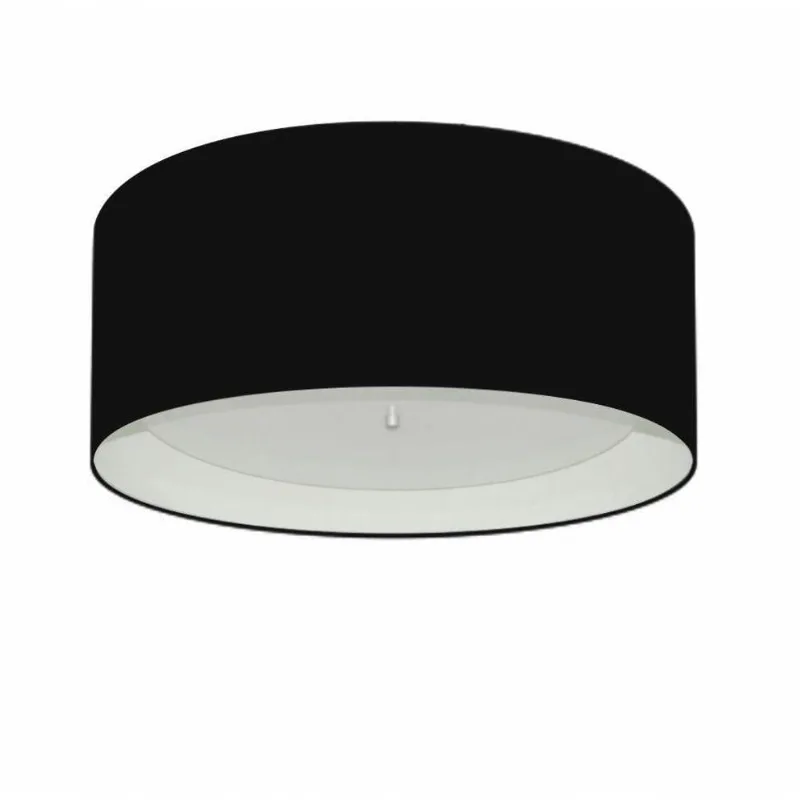 Plafon Para Dormitório Cilíndrico Sd-3161 Cúpula Cor Preto Branco