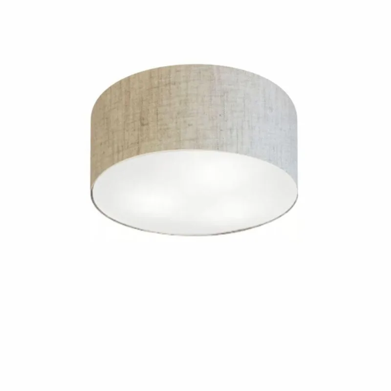 Plafon Para Sala De Estar Cilíndrico Se-3010 Cúpula Cor Rústico Bege - Vivare Brasil Iluminação - Casa E Construção
