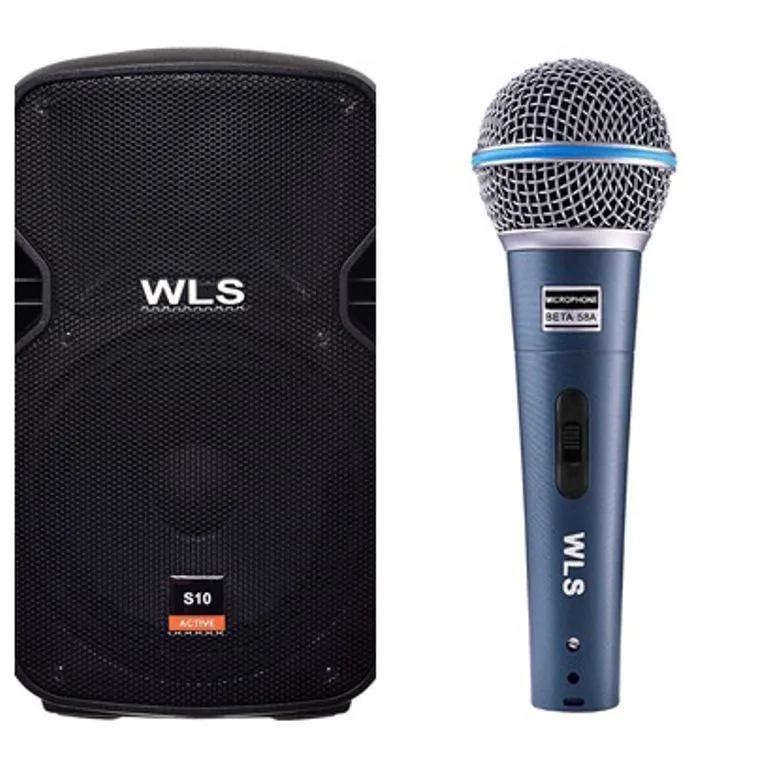 Caixa Acústica Wls S10 Ativa Com Bluetooth + Microfone M58A - Não Disponível