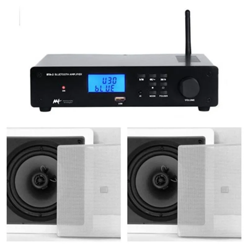 Amplificador Aat Bta-2 St Com Bluetooth + 2 Caixas Jbl 6co1q