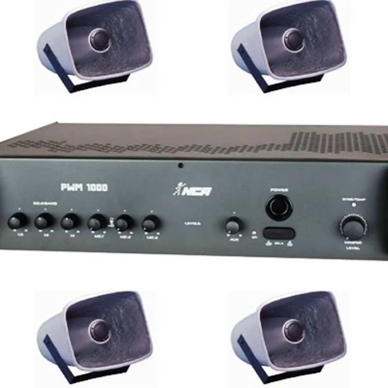 Corneta Balde Fibrasom G 086 - 4Pç + Amplificador Pwm1000