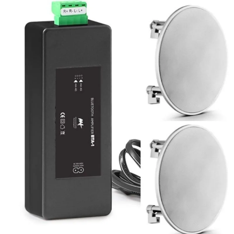 Amplificador Aat Bta-1 St + 2 Cxs 6cx 50w Redonda Branca