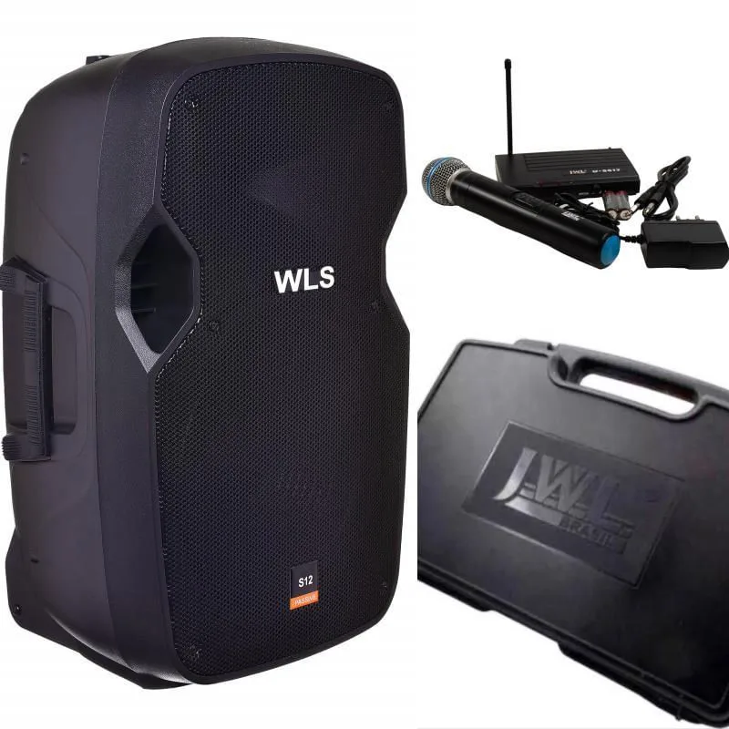 Caixa Acústica Wls S12 Ativa Bt + 1 Microfone Sem Fio Jwl - Não Disponível - Instrumentos Musicais