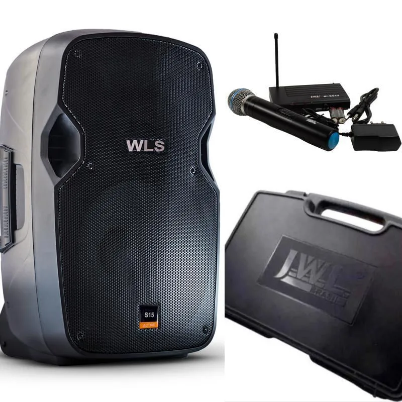 Caixa Acústica Wls S15 Ativa Bluetooth + Microfone S/Fio Jwl - Não Disponível