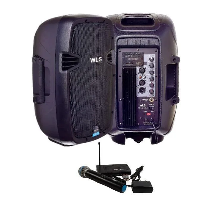 Caixa Acústica Wls J15 Pro Ativa + Microfone Sem Fio De Mão - Não Disponível