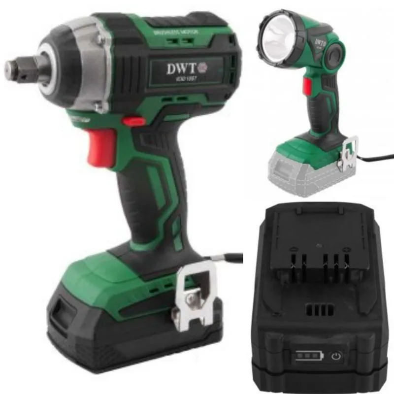 Chave De Impacto Icid 1807 Dwt 18v 1/2 + 1 Bat 4ah + Lanterna