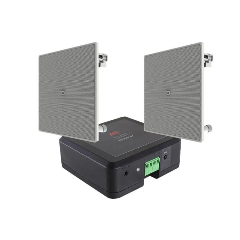 Amplificador Aat Bta-1 Bt + 2 Caixas Gesso Jbl 6co3q