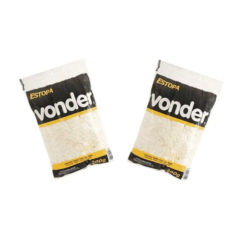 Estopa Branca Para Polimento Embalagem 200 G Vonder 2 Unid