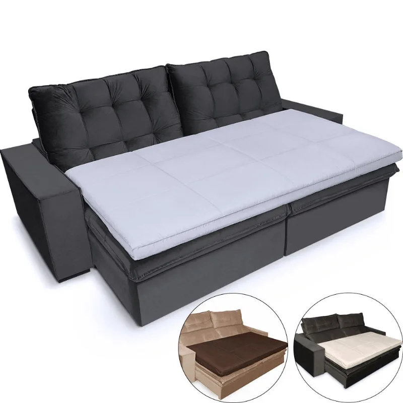Pillow Top para Sofá Retrátil e Reclinável de Fibras Macias Futon Almofada 200x100cm - bf Colchões