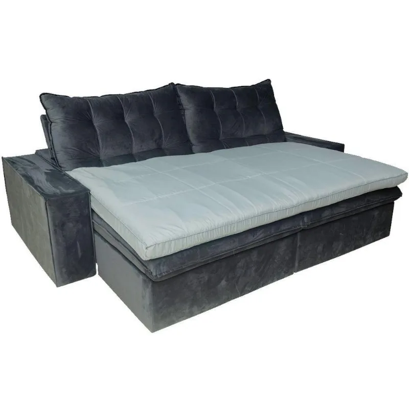 Pillow Top Para Sofá Reclinável 10cm 1200g-m 180x90cm Cinza