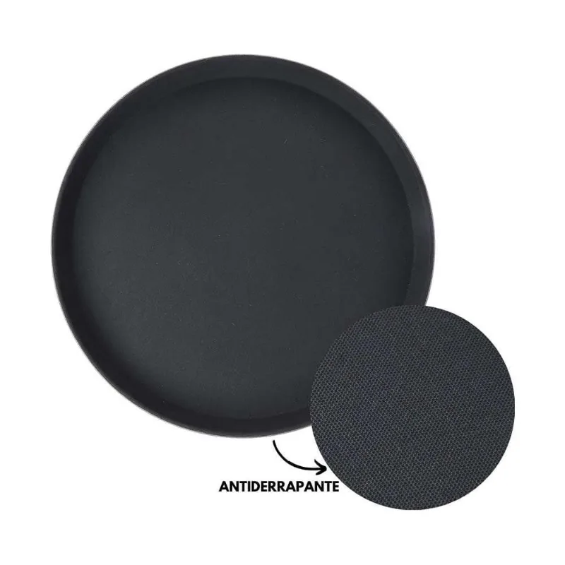 Bandeja De Servir Garçom Profissional Bar Restaurante Antiderrapante Emcasatem 40cm