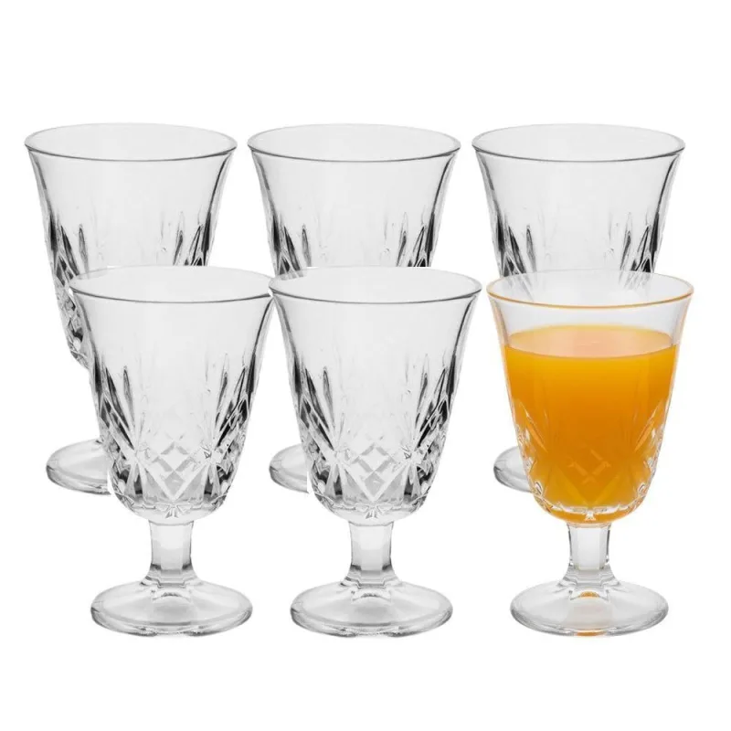 Jogo 6 Taça De Vidro Para água Suco Turim Lotos Em Casa Tem 230ml - Em Casa Tem