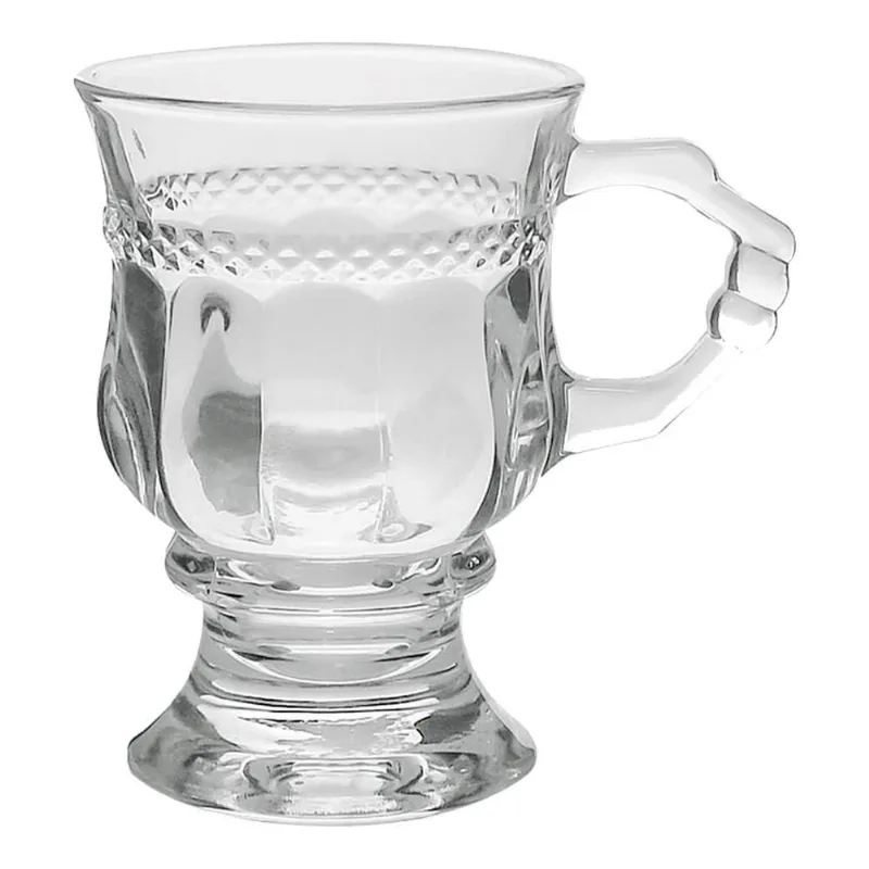 Caneca De Café 117ml Hanover Vidro Cristalino Transparente Xícara Em Casa Tem