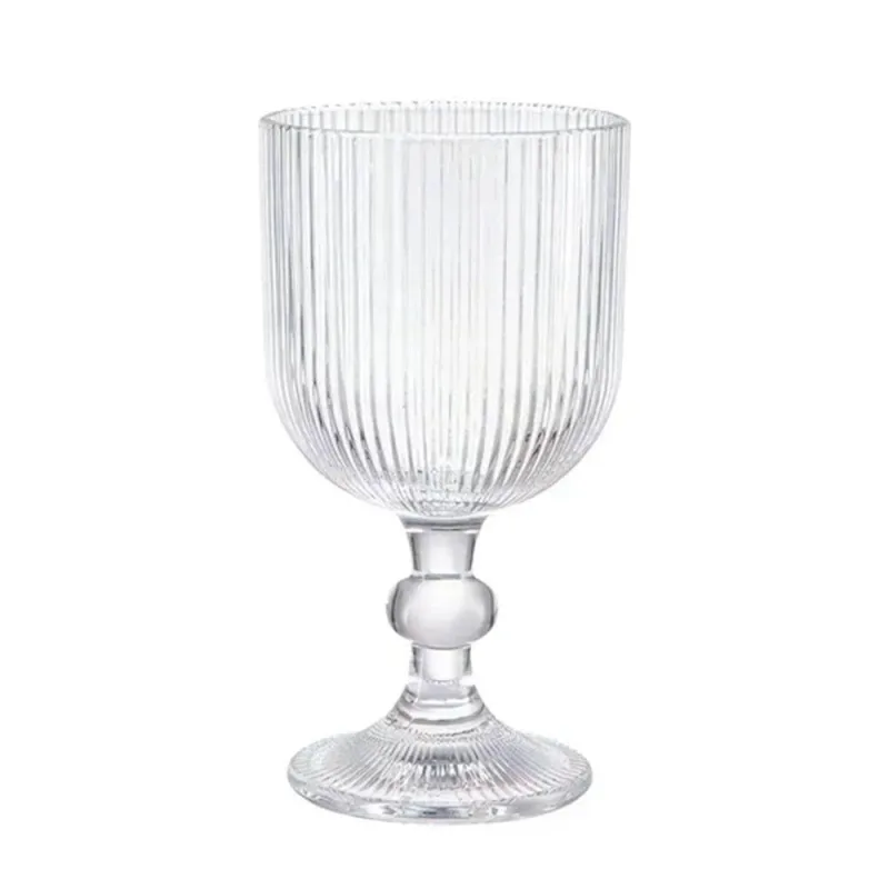 Taça De Vidro Transparente Canelada 380ml Em Casa Tem - Em Casa Tem