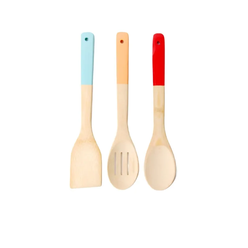 Jogo de Utensílios Em Casa Tem 30cm bambu 3 peças