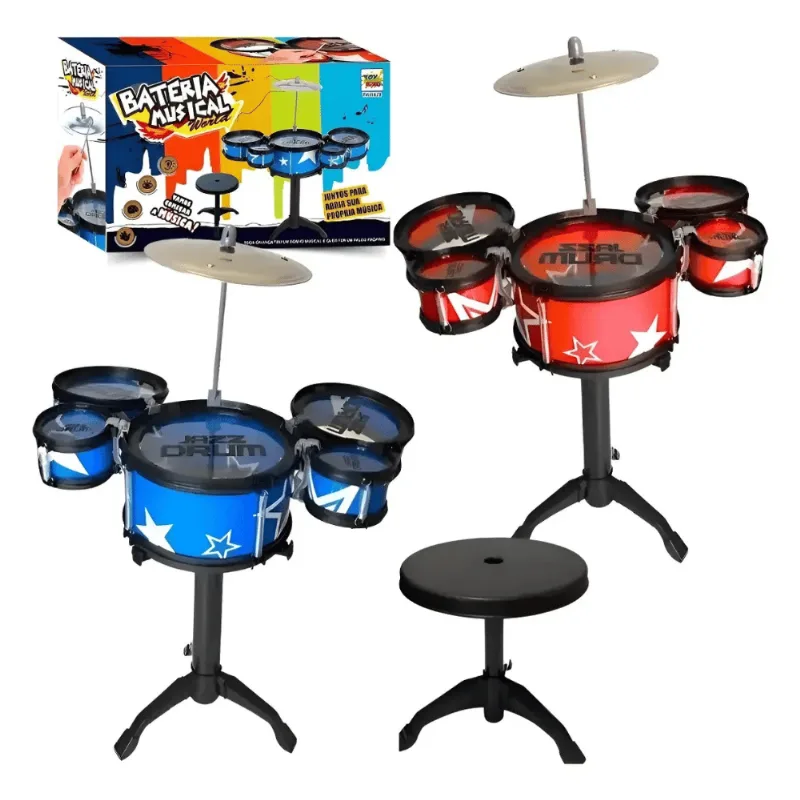 Bateria Musical Worla - Toy Kids UNICA