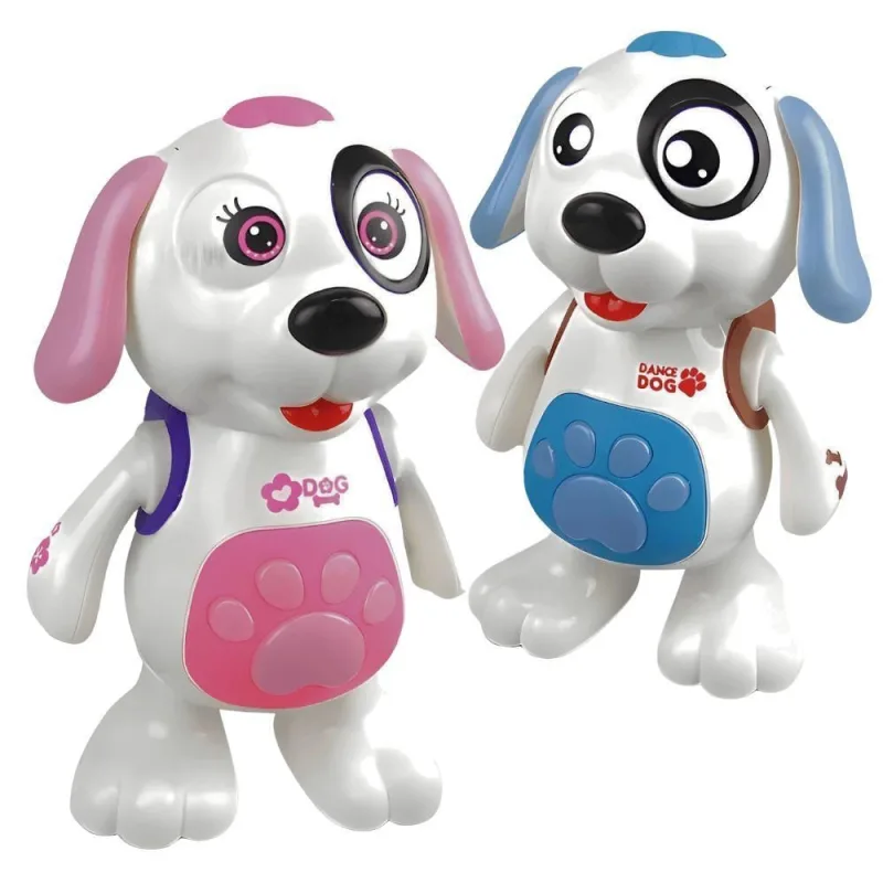 Robô Cachorro Shelby Dançarino com Som Luzes e Movimentos Interativos Branco Toy King - TOY KING - Pet Shop
