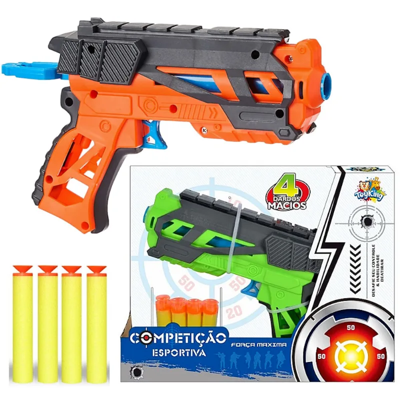Pistola Tipo Nerf Lança Dardos De Espuma Infantil De Brinquedo