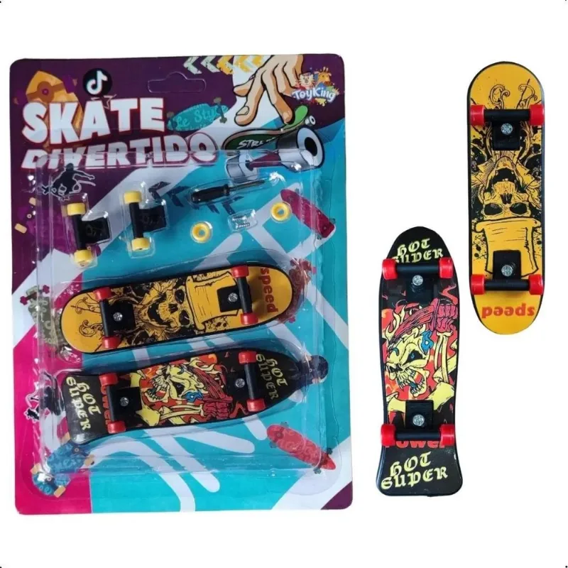 Kit 2 Mini Skate De Dedo + Acessórios Tk-ab6218 Toys King