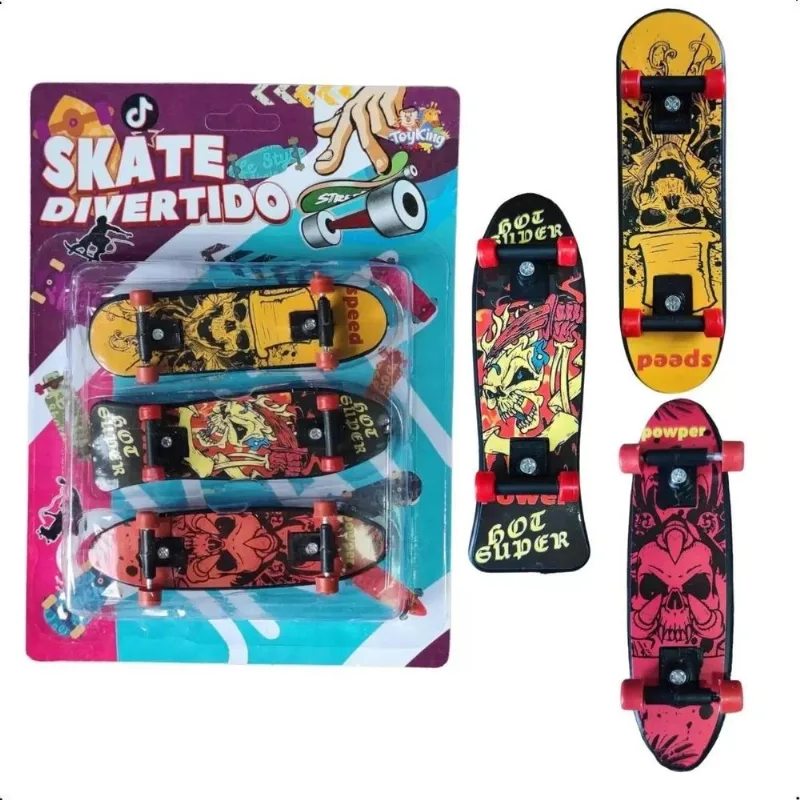 Kit 3 Mini Skate De Dedo Tk-ab6220 Toys King