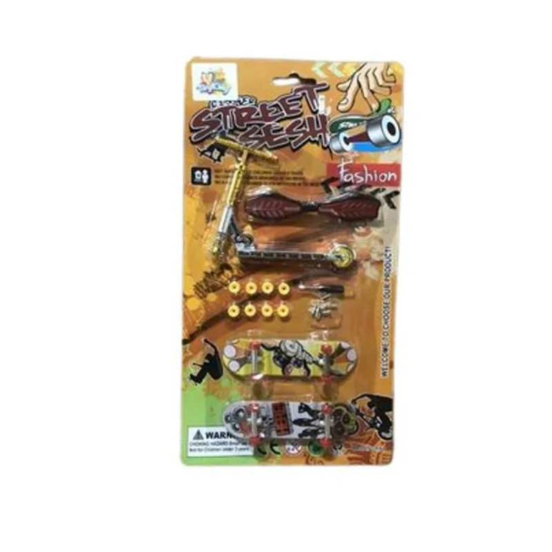 Kit Brinquedo Skate De Dedo + Patinete E Acessórios Fingerboard 18 Pçs