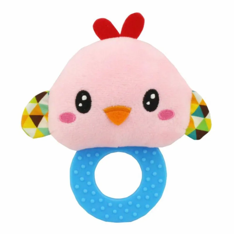 Mordedor Chocalho Passear Galinha Plush Silicone 0 +