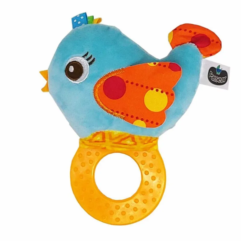 Mordedor Passear Chocalho Passarinho Plush Silicone 0 +