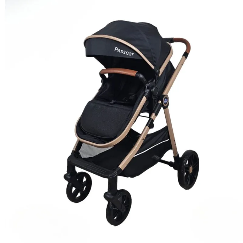 Carrinho de bebe 3 em 1 apolo preto - passear baby - Passear Baby