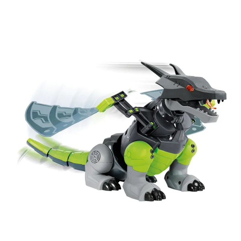 Mini Robô Elétrico - Mecha Dragon - O teu Dragão Mecânico - Fun - Cinza - Fun
