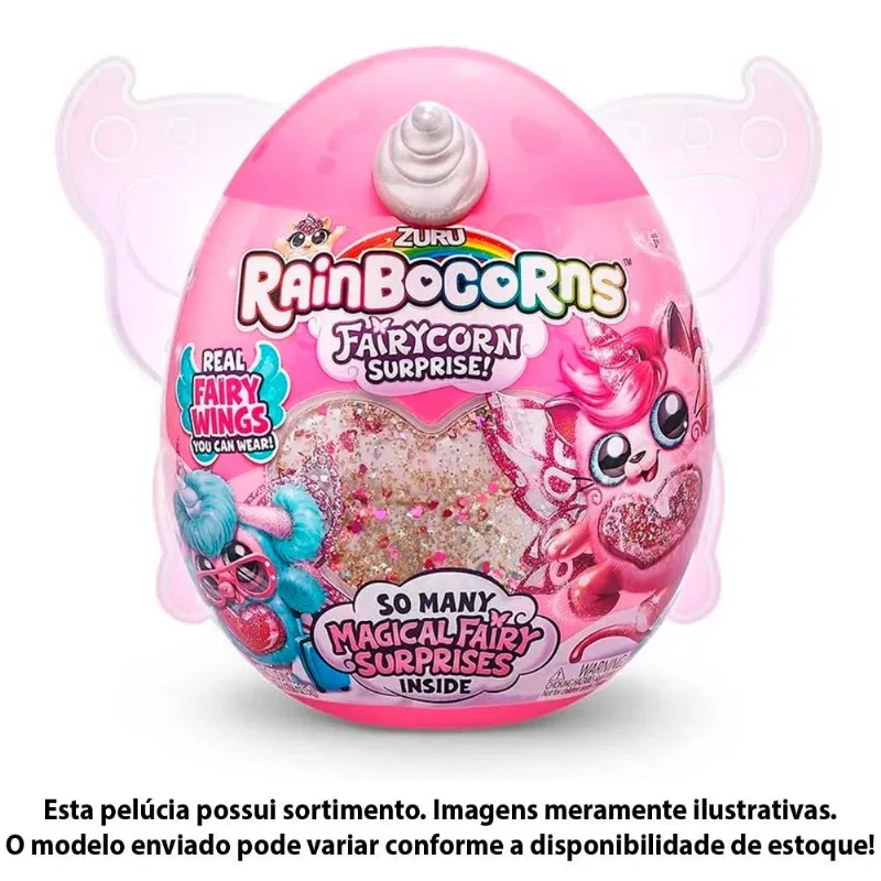 Pelúcia Surpresa - Rainbocorns Fairycorn - Magical Fairy - Fun Divirta-se