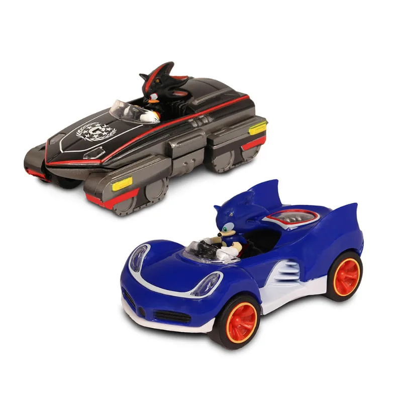 Carro Shadow Pull Back C/2 - Sonic - Azul e Preto - Fun