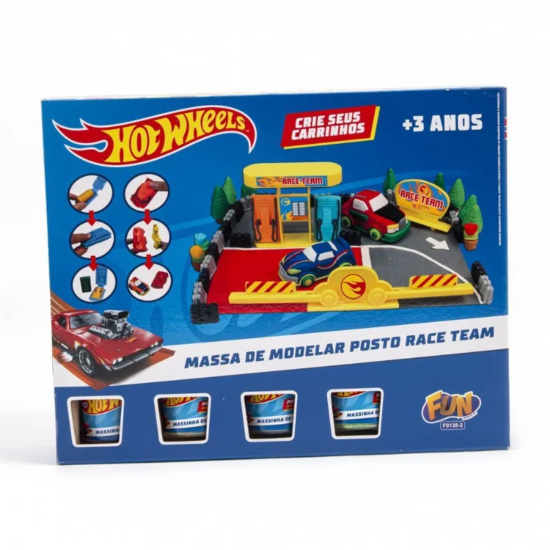 Massinha Hot Wheels Posto Race Team Da Fun - F0138-2