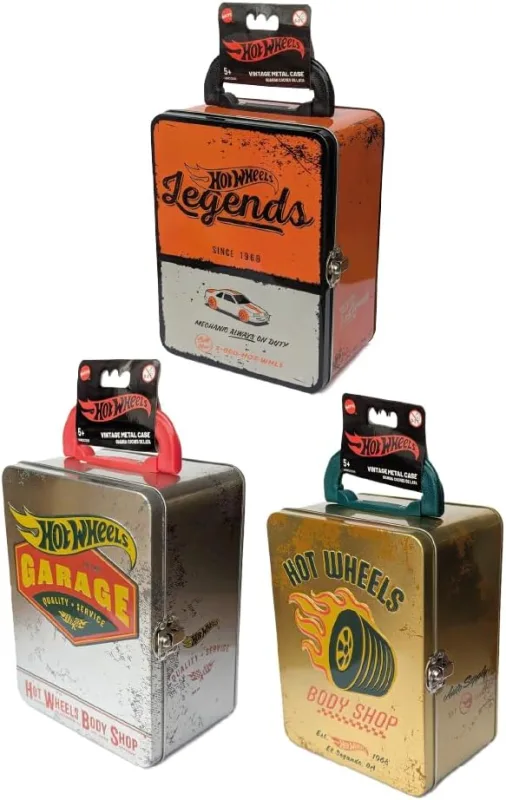 Maleta Hot Wheels Vintage De Metal Diversos Modelos - LC