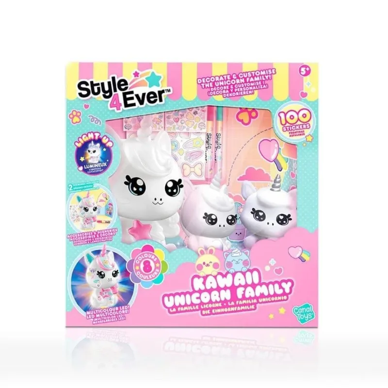 Style 4 Ever Decore sua Luminaria Familia Unicornio Kawaii