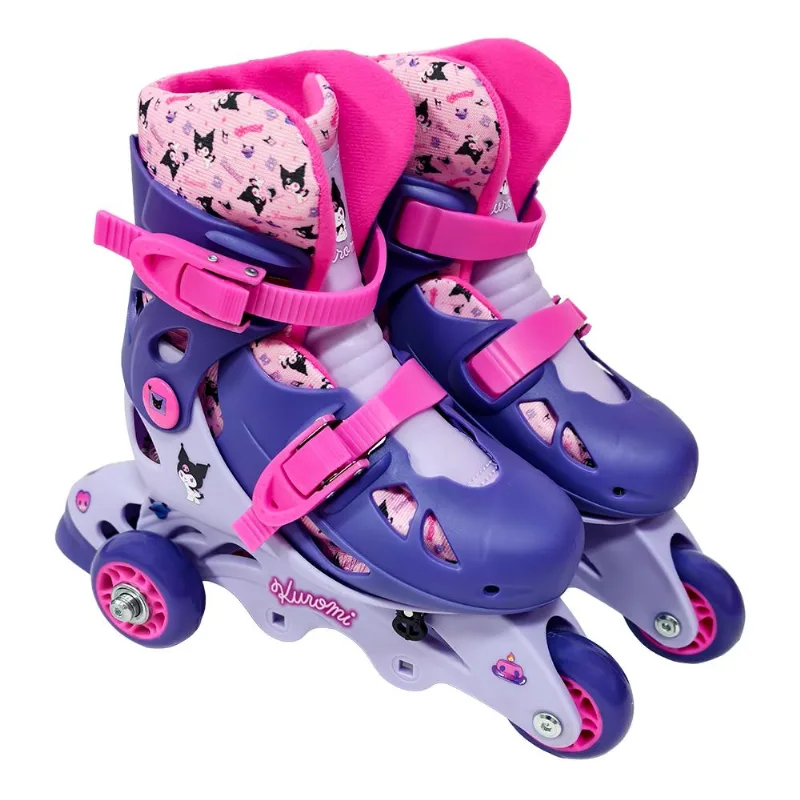 Patins Ajustavel - Hello Kitty - 29 A 32 - Com Acessórios - Kuromi - Fun