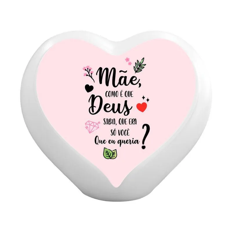 Luminária Coração Mãe Deus Sabia