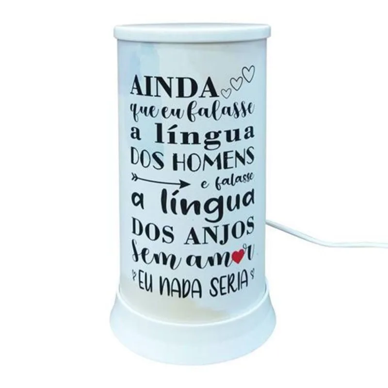 Luminária De Mesa Hug A Língua Dos Anjos - OUTRAS - Casa E Construção