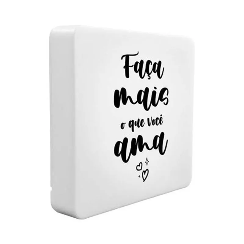 Luminária Box Slim Faça Mais Luz Difusa Ideal Leitura Decoração Alimentação USB Bivolt - OUTRAS - Agro