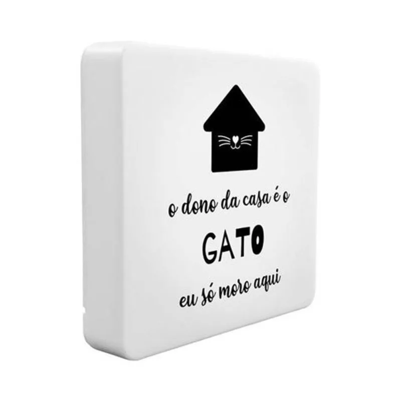 Luminária Box Slim O Dono é O Gato Usb - OUTRAS - Casa E Construção