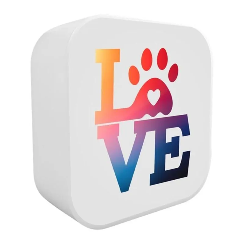 Luminária Box Love Pet com Luz Difusa Bivolt para Leitura e Iluminação Aconchegante em Ambientes - OUTRAS - Agro