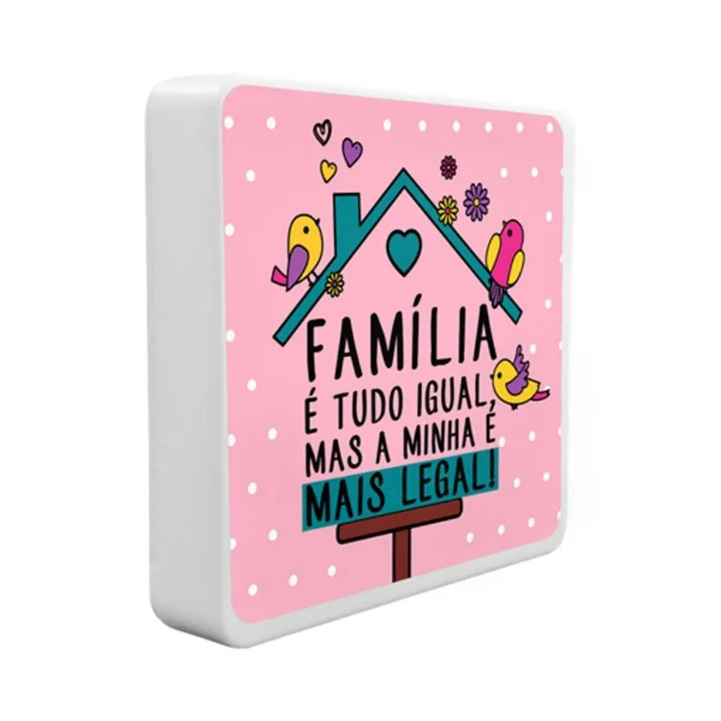 Luminária Box Slim Família Legal Usb - OUTRAS - Casa E Construção