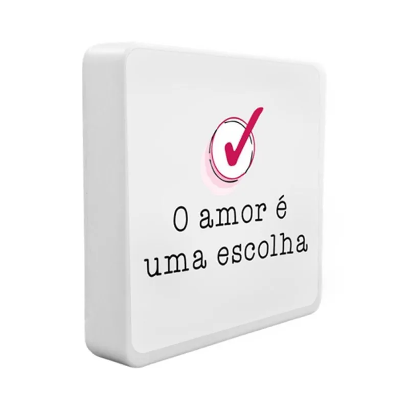 Luminária o Amor É uma Escolha com Luz Difusa e Alimentação USB Bivolt - OUTRAS - Agro