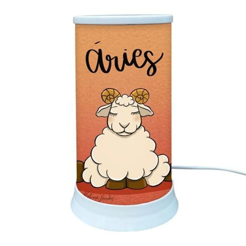 Luminária de Mesa Hug Signo Áries com Iluminação Suave e Design Astrológico Bivolt 14CM - OUTRAS - Agro